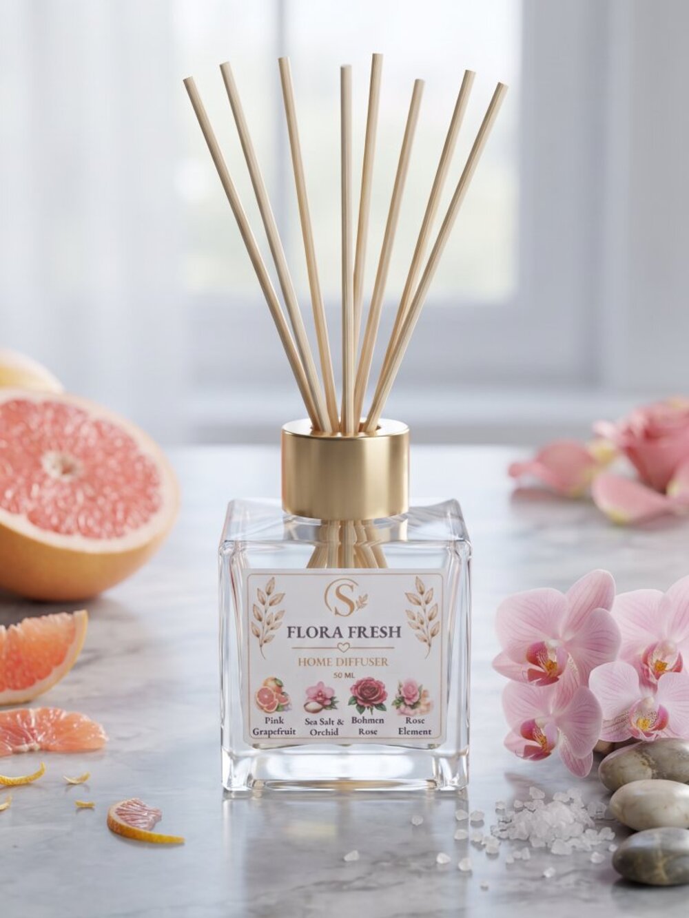 Home Reed Diffuser - Flora Fresh 50ML - Picture 7 of 7
